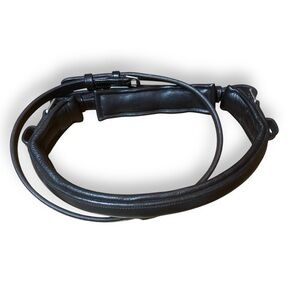 English Bridal Flash Noseband Cavesson Truly Canadian leather Black